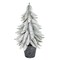 11" Mini Flocked Christmas Tree – Snowed Artificial Pine in Pot, Tabletop Winter Holiday Home Decor